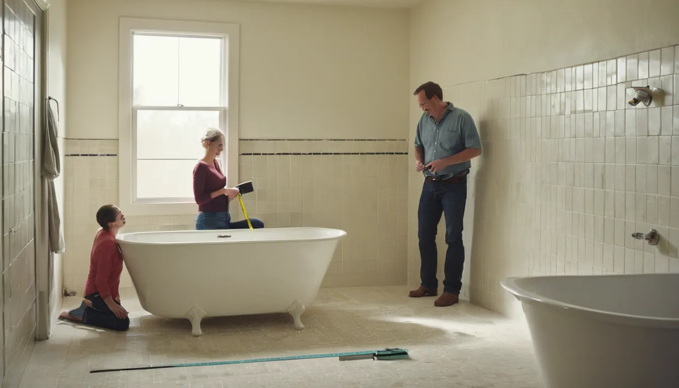 A friendly local provider and a homeowner reviewing a bathroom remodel plan in a Oakland home